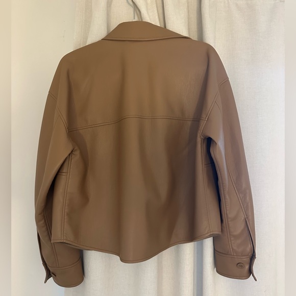 Aritzia Babaton brown leather jacket size xsmall - Picture 3 of 3